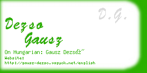 dezso gausz business card